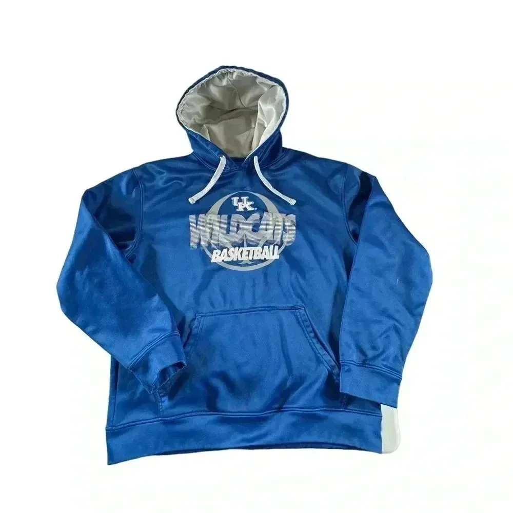 University Of Kentucky UK Hoodie Adult M 38/40 Blue Wildcat Basketball  Pullover